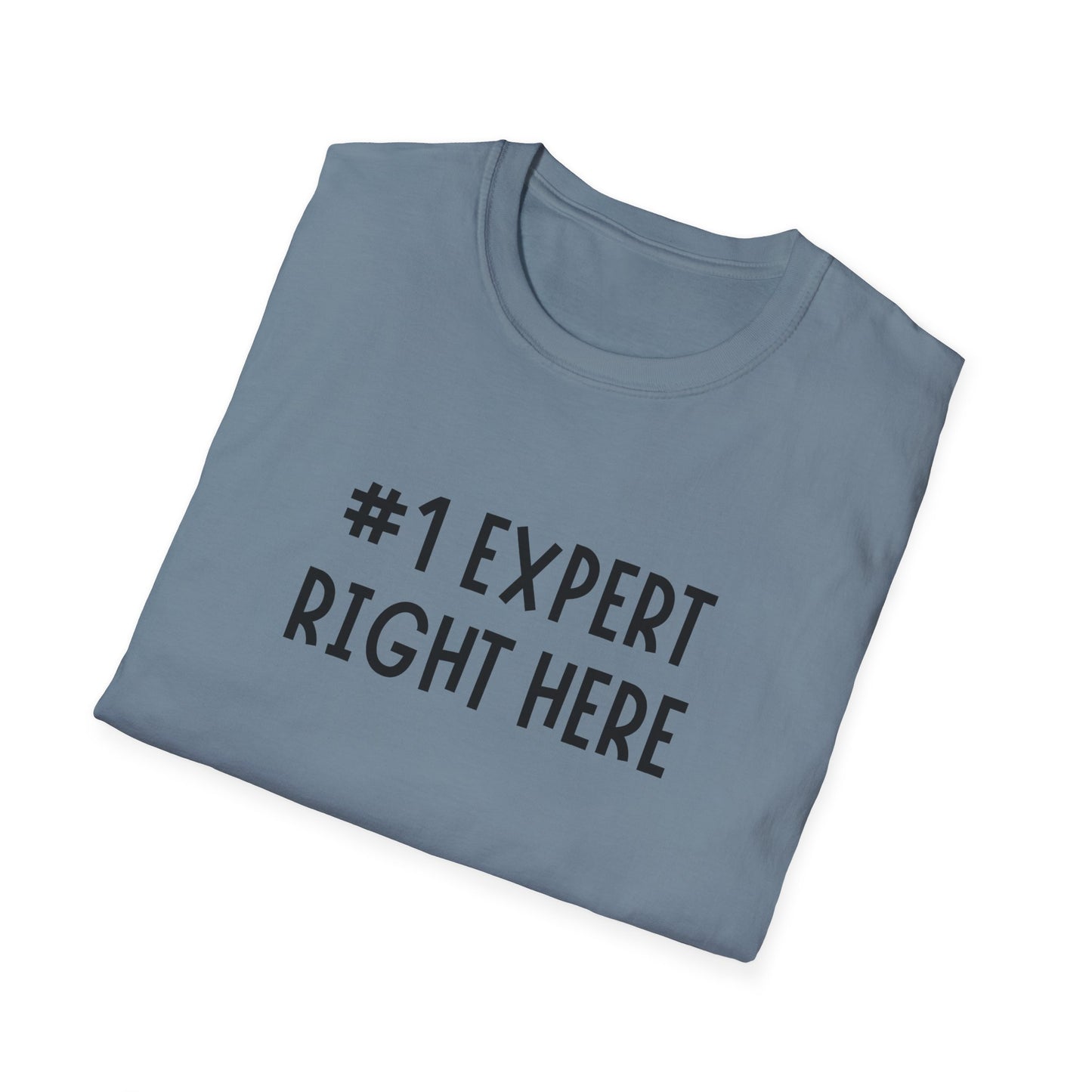 #1 Expert Right Here T-Shirt — Funny Confidence Tee