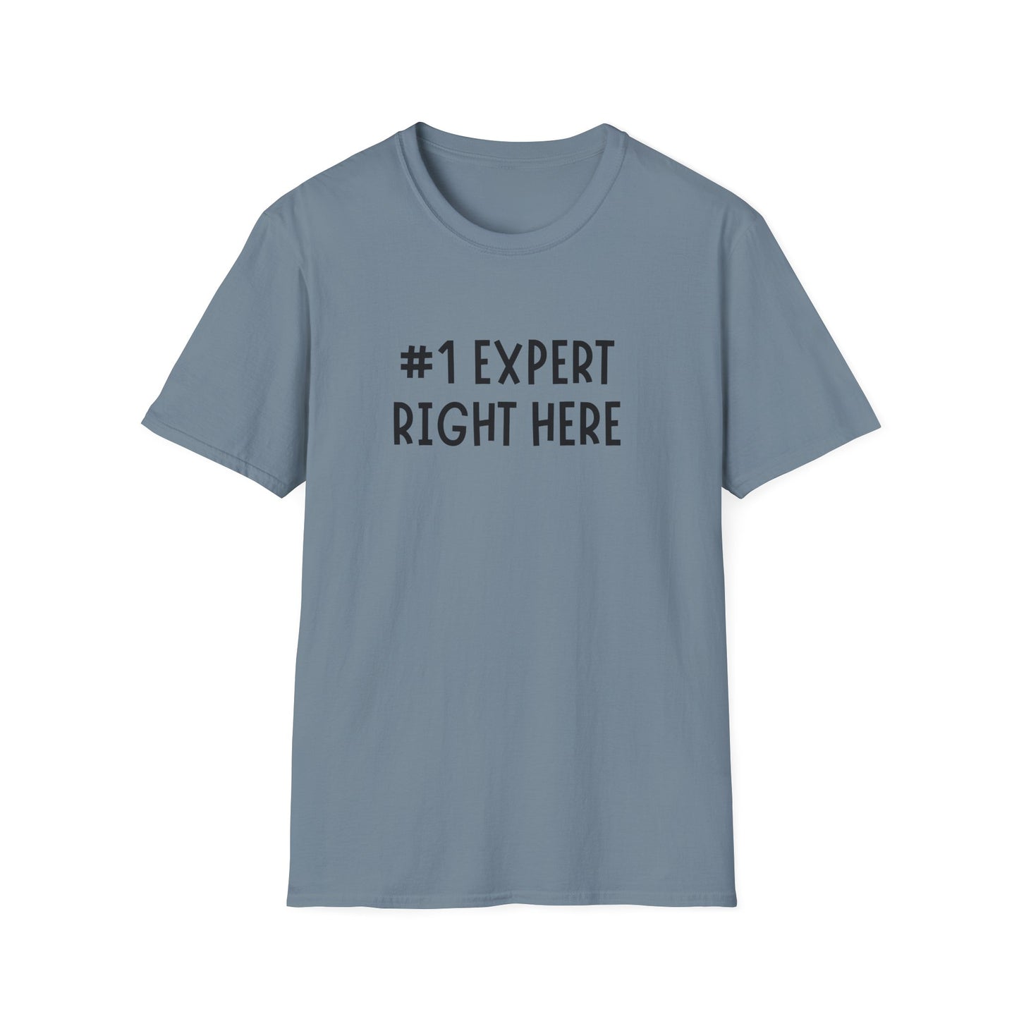 #1 Expert Right Here T-Shirt — Funny Confidence Tee