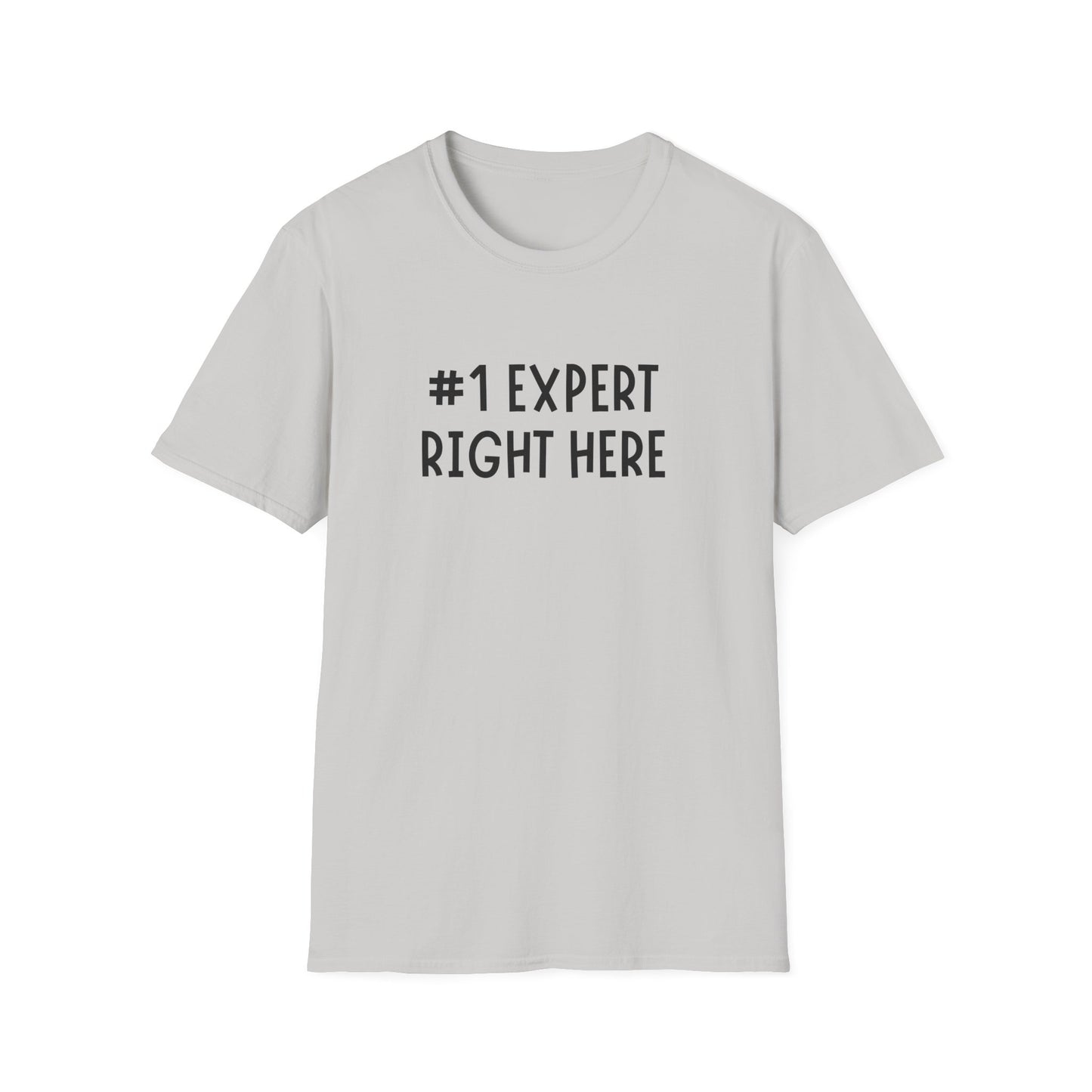 #1 Expert Right Here T-Shirt — Funny Confidence Tee